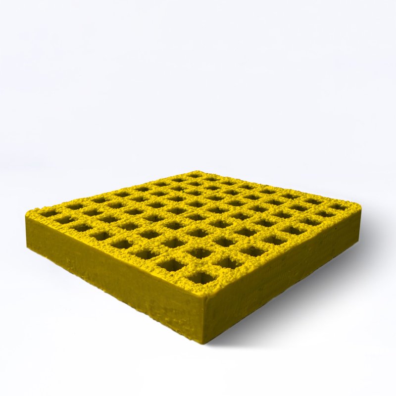 Barclay & Mathieson 15mm Mini-Mesh Gritted GRP Grating - 3660mm x 1220mm - Yellow - RAL 1003