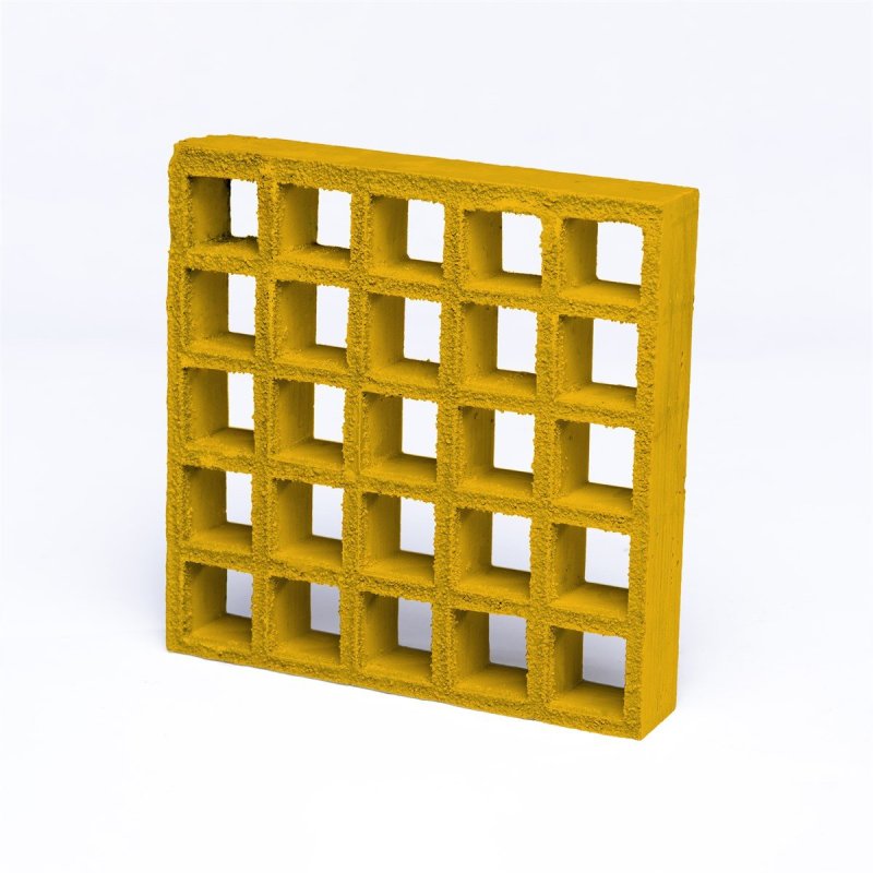 Barclay & Mathieson 25mm Open Mesh Gritted GRP Grating - 2000mm x 1000mm - Yellow - RAL 1003