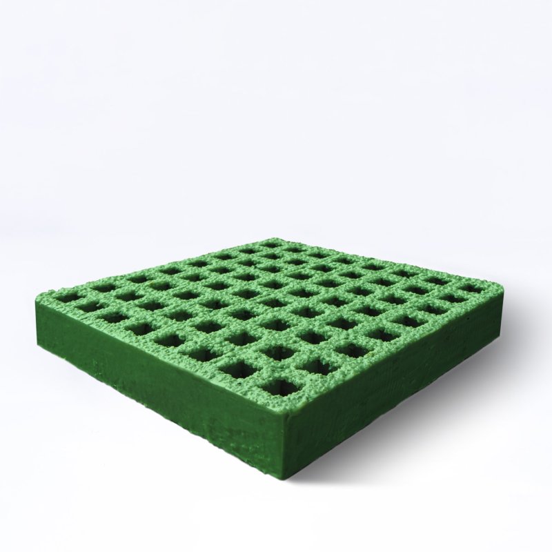 Barclay & Mathieson 38mm Mini-Mesh Gritted GRP Grating - 3660mm x 1220mm - Green - RAL 6001