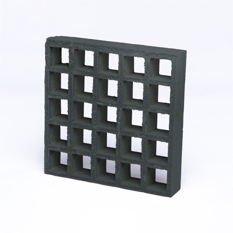 Barclay & Mathieson 38mm Open Mesh Gritted GRP Grating - 1997mm x 997mm - Dark Grey - RAL 7043