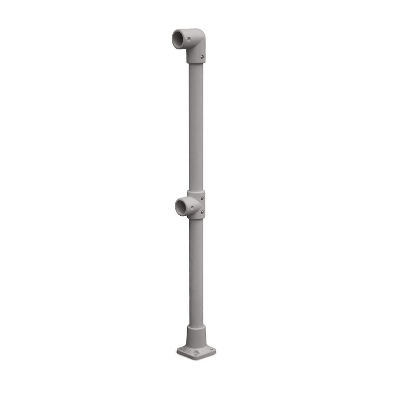Barclay & Mathieson GRP End Post - Pedestal Base - Grey (RAL 7036)