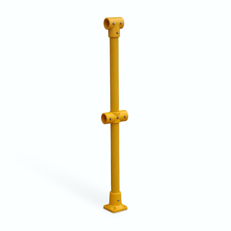 Barclay & Mathieson GRP Mid Post - Pedestal Base - Yellow (RAL 1003)