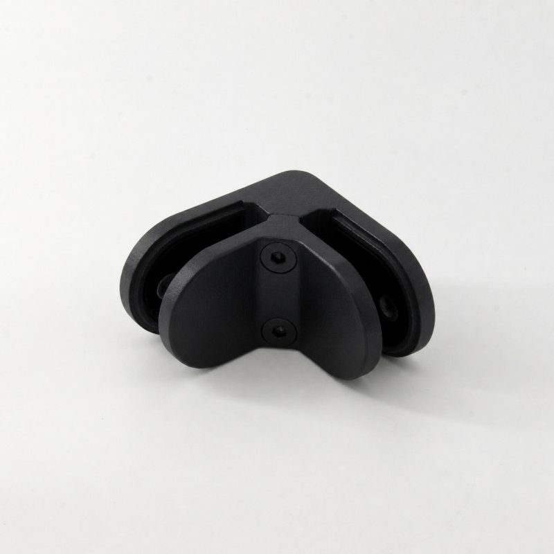 BM Architectural Eazypost 90 Degree 10mm Glass Connector - 316/Matt Black PPC