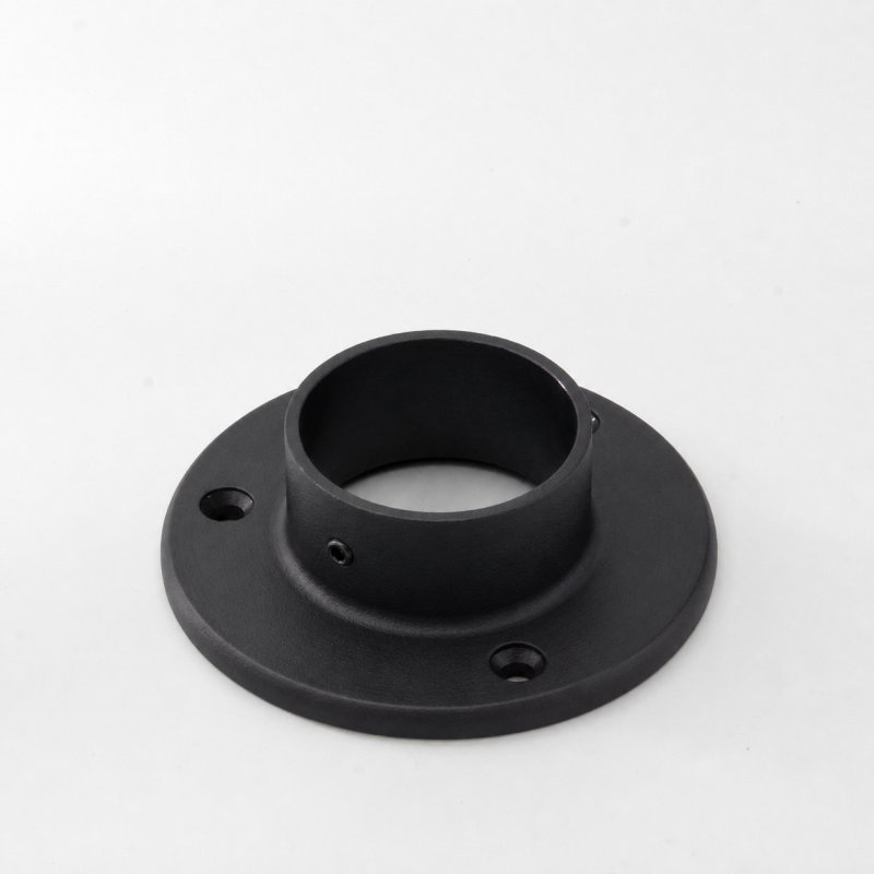 BM Architectural Eazypost External Handrail Wall Flange - 316/Matt Black PPC