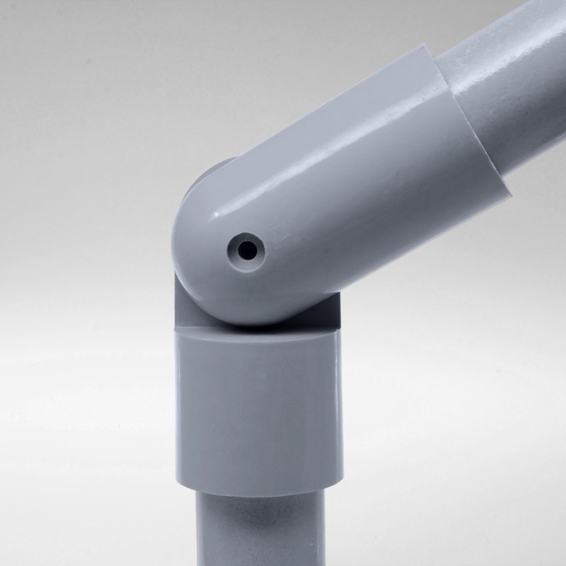 Barclay & Mathieson 166 - Single Swivel Elbow to suit 50mm GRP Handrail - Grey