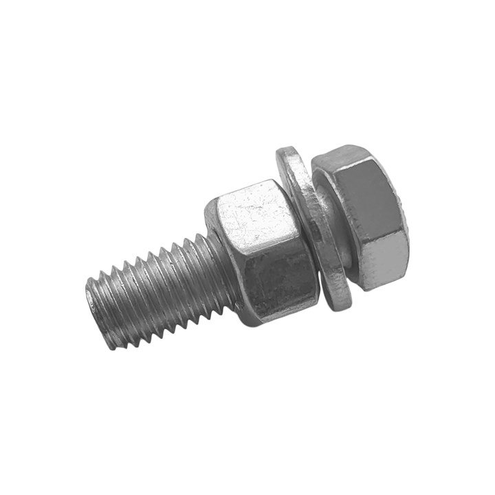 BM Steel 100 Pack - M20 BZP High Tensile CE Assembled Structural Bolts - Grade 8.8