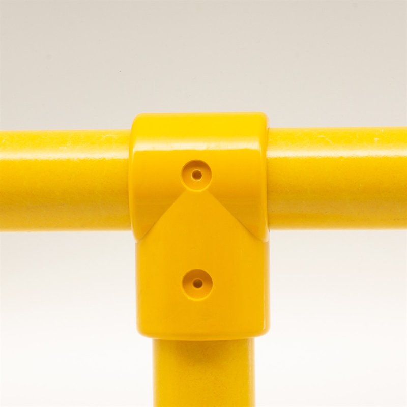Barclay & Mathieson 90 Degree Short Tee to suit 50mm GRP Handrail - Yellow