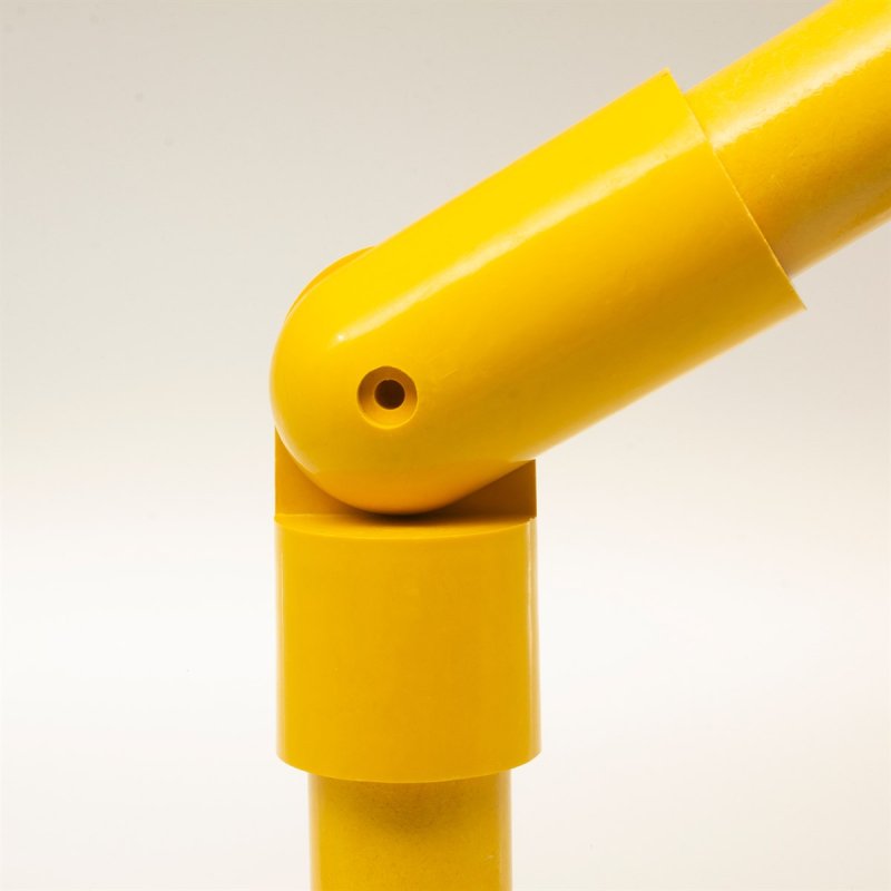 Barclay & Mathieson Single Swivel Elbow to suit 50mm GRP Handrail - Yellow