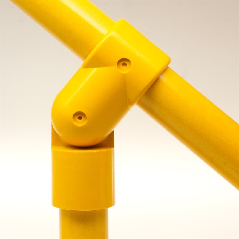 Barclay & Mathieson Single Swivel Joint to suit 50mm GRP Handrail - Yellow