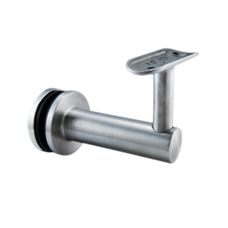 B+M Offset Angled Glass Bracket with Fixed Saddle for 48mm Handrail - Grade 316