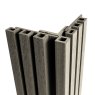 B+M Silver Birch Composite Slatted Cladding Corner Trim