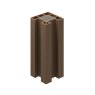 B+M 1.94m Walnut Composite Corner Fence Post