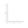 BM Steel 100 x 75 x 8mm - 6m Mild Steel Angles - BSEN10025-2 S275JR