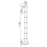 Pre-Assembled Balustrade 3mm Wire Corner Post - 48.2mm x 2.5mm - Fixed Saddle to suit 42mm Handrail