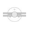 BM Architectural Pre-Assembled Glass Balustrade Round Middle Post with Fixed Handrail Saddle