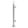 B+M Pre-Assembled End Round Post with Adjustable Handrail Saddle