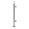 B+M Pre-Assembled End Round Post with Fixed Handrail Saddle