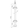 BM Architectural Pre-Assembled Glass Balustrade Round Corner Post with Fixed Handrail Saddle