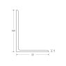 BM Steel 100 x 50 x 6mm - 6m Mild Steel Angles - BSEN10025-2 S275JR