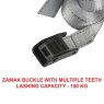 Master Lock - Lashing Strap with Metal Buckle, Grey 5m 150kg (Single)