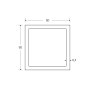 BM Steel 90 x 90 x 6mm - 7.5m Square Hollow Section - BSEN10219 S235J2H