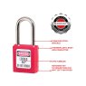 Lockout Padlock Hardened Steel Shackle Red 38mm Master Lock - Non-Conductive Lockout Padlock