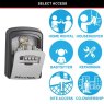 Medium Box (Up to 3 Keys) - Grey Master Lock - Select Access Key Safe