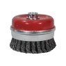 100mm x M14 x 2 0.50mm Faithfull - Wire Cup Brush Twist Knot