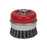 80mm M14 x 2 0.50mm Faithfull - Wire Cup Brush Twist Knot