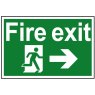 Scan - Fire Exit Running Man Arrow Right - PVC Sign 300 x 200mm Scan - Fire Exit Running Man Arrow Right - PVC Sign 300 x 200mm