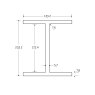 BM Steel 203 x 133 x 25KG Universal Beam Red Primer Painted - BSEN10025-2 S355J0