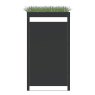 Ecoscape Ecoscape - Single Bin Storage with Planter - Woodgrain Charcoal