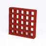 25mm Open Mesh Gritted GRP Grating - 3660mm x 1220mm - Red - RAL 3020