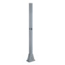 GRP Corner Post - Square Handrail Pedestal Base - Grey (RAL 7036)