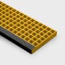 38mm GRP Stair Tread Grating 1220mm - Yellow with Black Nose - RAL 1003