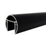BM Architectural 6m Aluminium Round Slotted Tube, 42mm, Black