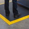 Barclay & Mathieson Diamond Tread, Closed Surface, Interlocking Floor Tile - Black