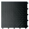 Smooth Tread, Closed Surface, Interlocking Floor Tile - Black