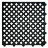 Barclay & Mathieson Gritted Diamond Tread, Open Surface, Interlocking Floor Tile - Black