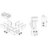 90 Degree Glass Connector to suit 17-21.5mm Glass - 316/Matt Black PPC