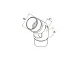 BM Architectural Articulated Elbow 0-70 Degree - 316/Matt Black PPC
