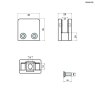 Eazypost Small Square 10mm Glass Clamp - 316/Matt Black PPC