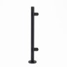 BM Architectural Pre-Assembled Glass Balustrade Round Corner Post with Radiused End Cap - 316/Matt Black PPC