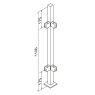 BM Architectural Pre-Assembled Glass Balustrade Square Corner Post with End Cap - 316/Matt Black PPC