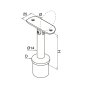 BM Architectural Push-In Post Stem With Articulated Saddle - 316/Matt Black PPC