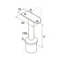 BM Architectural Push-In Post Stem With Fixed Saddle - 316/Matt Black PPC