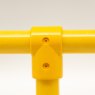 90 Degree Short Tee to suit 50mm GRP Handrail - Yellow