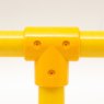 90 Degree Long Tee to suit 50mm GRP Handrail - Yellow