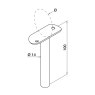 BM Architectural Stem With Articulated Saddle For 48mm Handrail