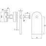 B+M EazyLine Single Weld On Bracket to suit 10-12mm Glass